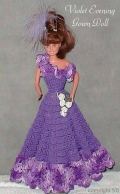 violet evening gown doll thn