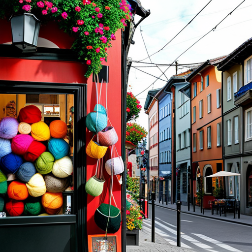 An image showcasing the vibrant knitting scene in Zurich, Switzerland