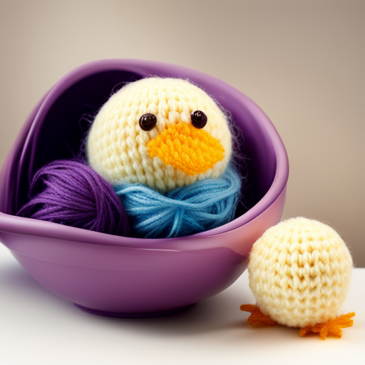the essence of Easter joy with an adorable knitting pattern for a chick creme egg