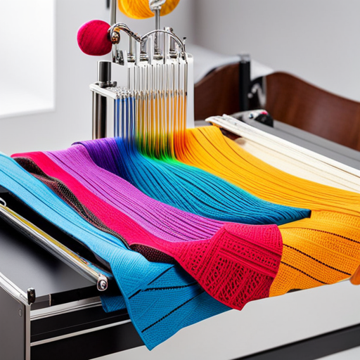 An image showcasing Sentro's intricate knitting machine patterns
