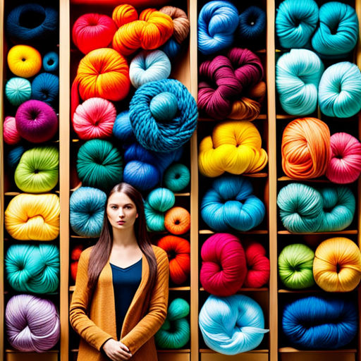 An image showcasing Knitting Network's vast array of vibrant yarns
