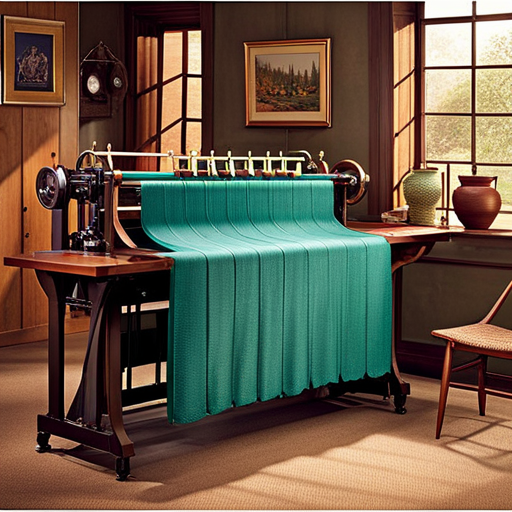 An image showcasing an array of knitting machines in vibrant colors and varying sizes